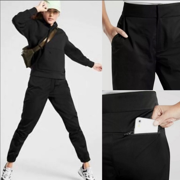 Athleta Radiant Black Jogger Pants size 2 - Picture 2 of 5